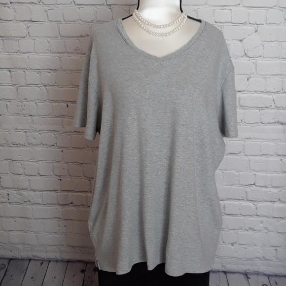 Kim Rogers Tops - *5 for 25* Kim Rogers Gray V-neck T-Shirt